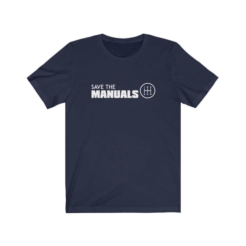 navy blue save the manuals car t shirt car clothing car apparel