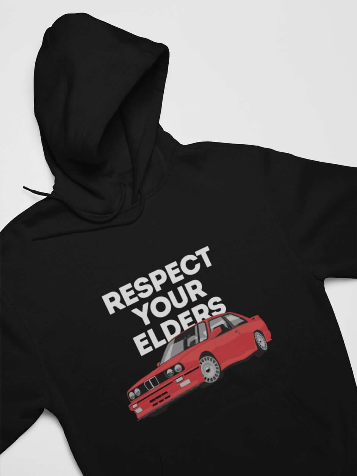 Legendary german car printed on black car hoodie, designed for car lovers, car guys, car enthusiasts