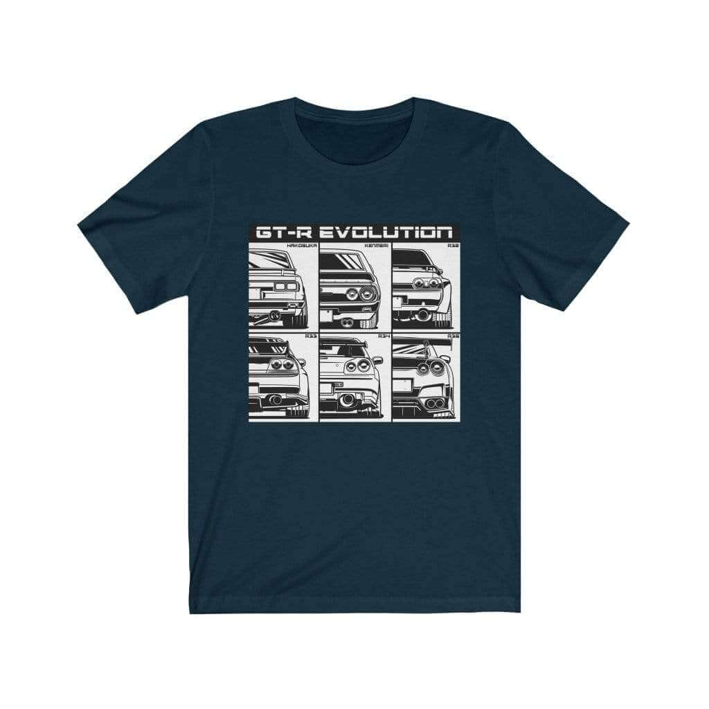 Japanese car printed on navy car t-shirt, JDM tee, car guy gift, car lover, car fan, car enthusiast, petrolhead, JDM lover, boyfriend gift idea