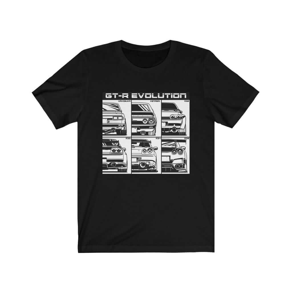 Japanese car printed on black car t-shirt, JDM tee, car guy gift, car lover, car fan, car enthusiast, petrolhead, JDM lover, boyfriend gift idea