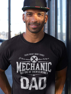 father's day gift t-shirt, mechanic black tshirt with saying, funny mechanic tee, the best father's day gift