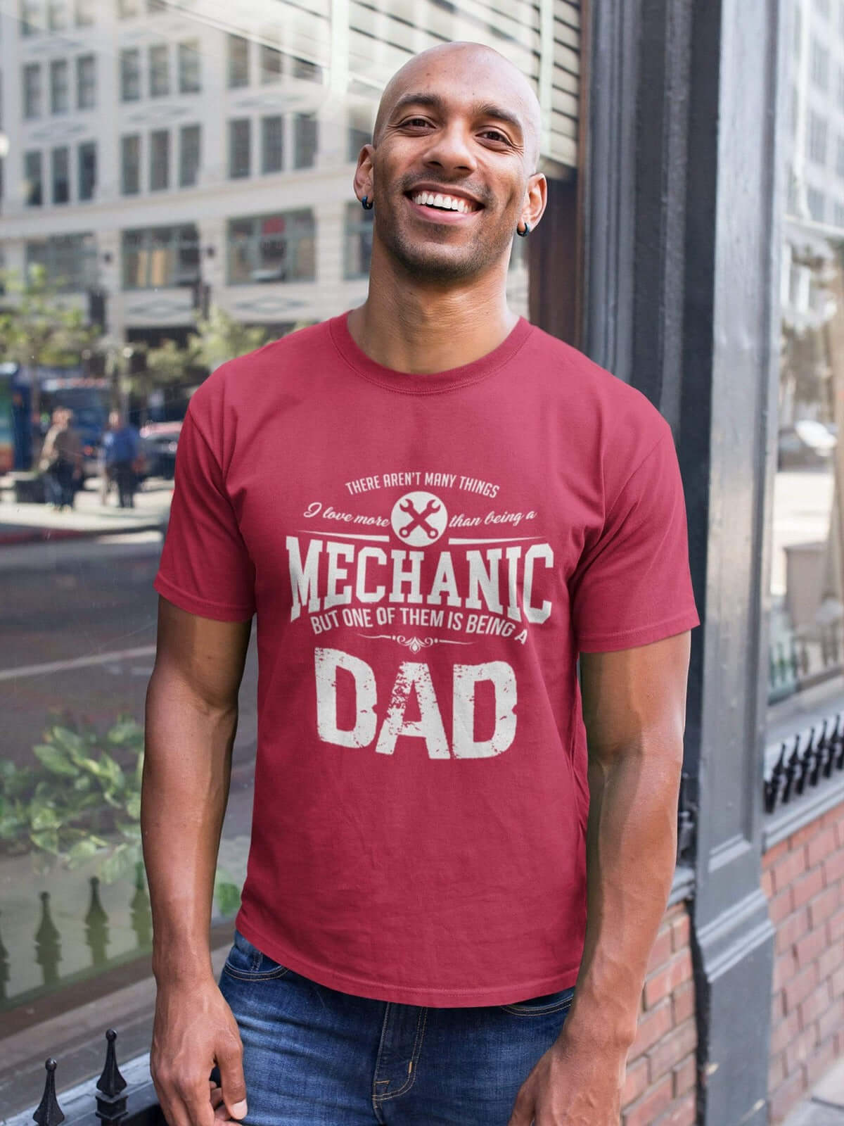 father's day gift t-shirt, mechanic red tshirt with saying, funny mechanic tee, the best father's day gift