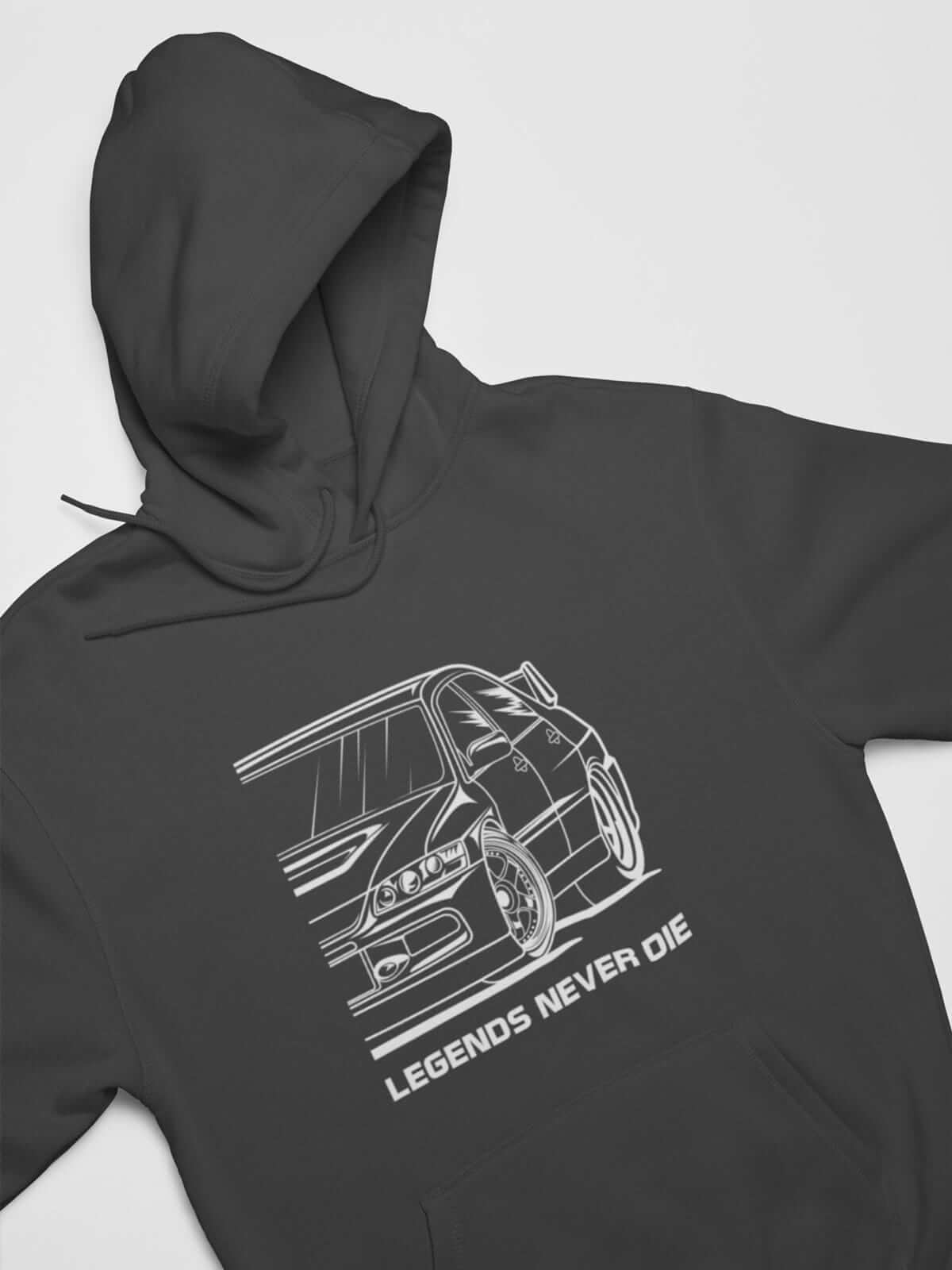 Japanese sports car printed on grey car hoodie, JDM sweatshirt, car guy gift, car lover, car fan, car enthusiast, petrolhead, JDM lover, boyfriend gift idea,