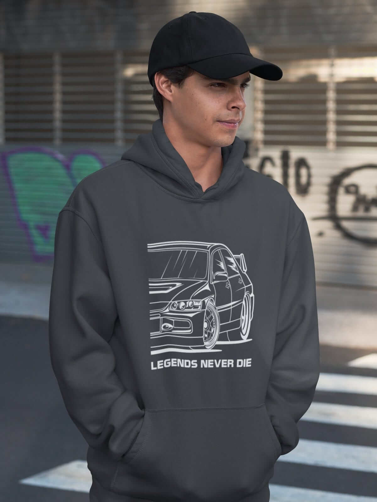 Japanese sports car printed on grey car hoodie, JDM sweatshirt, car guy gift, car lover, car fan, car enthusiast, petrolhead, JDM lover, boyfriend gift idea,