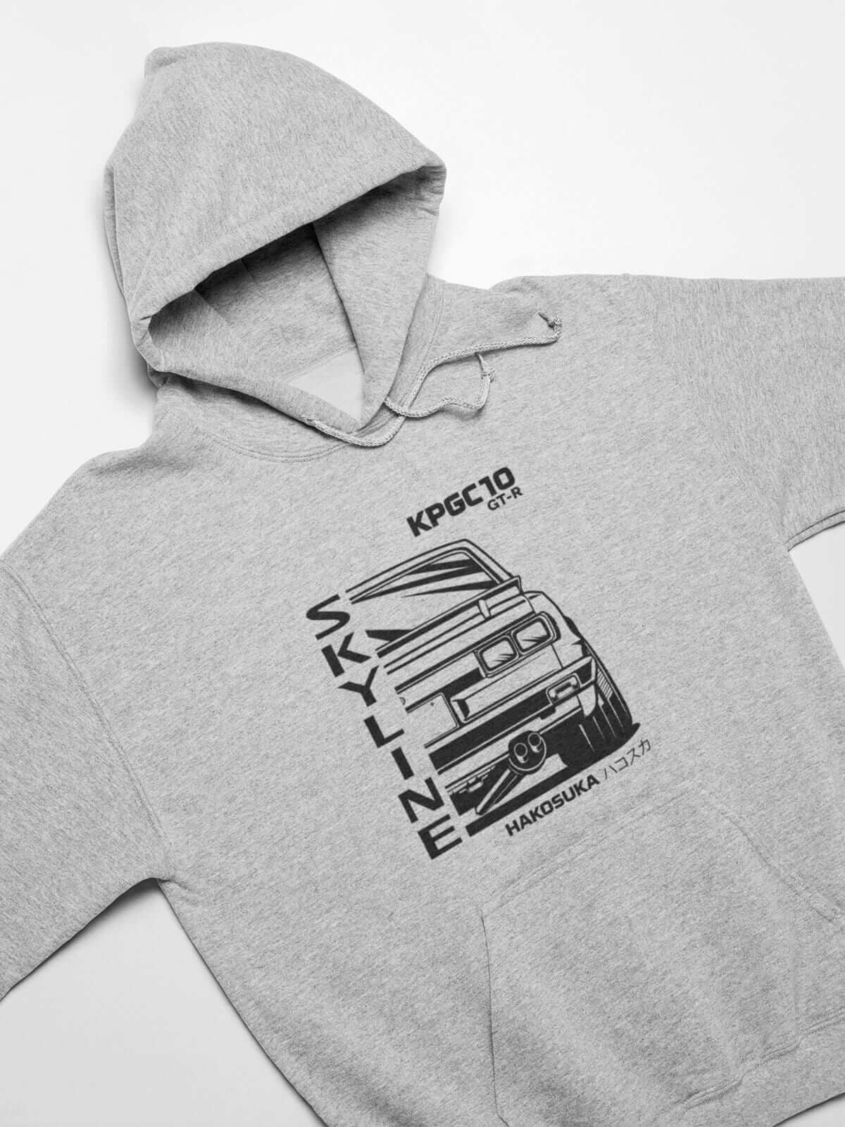Japanese car printed on athletic heather car hoodie, JDM sweatshirt, car guy gift, car lover, car fan, car enthusiast, petrolhead, JDM lover, boyfriend gift idea
