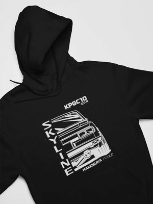 Japanese car printed on black car hoodie, JDM sweatshirt, car guy gift, car lover, car fan, car enthusiast, petrolhead, JDM lover, boyfriend gift idea