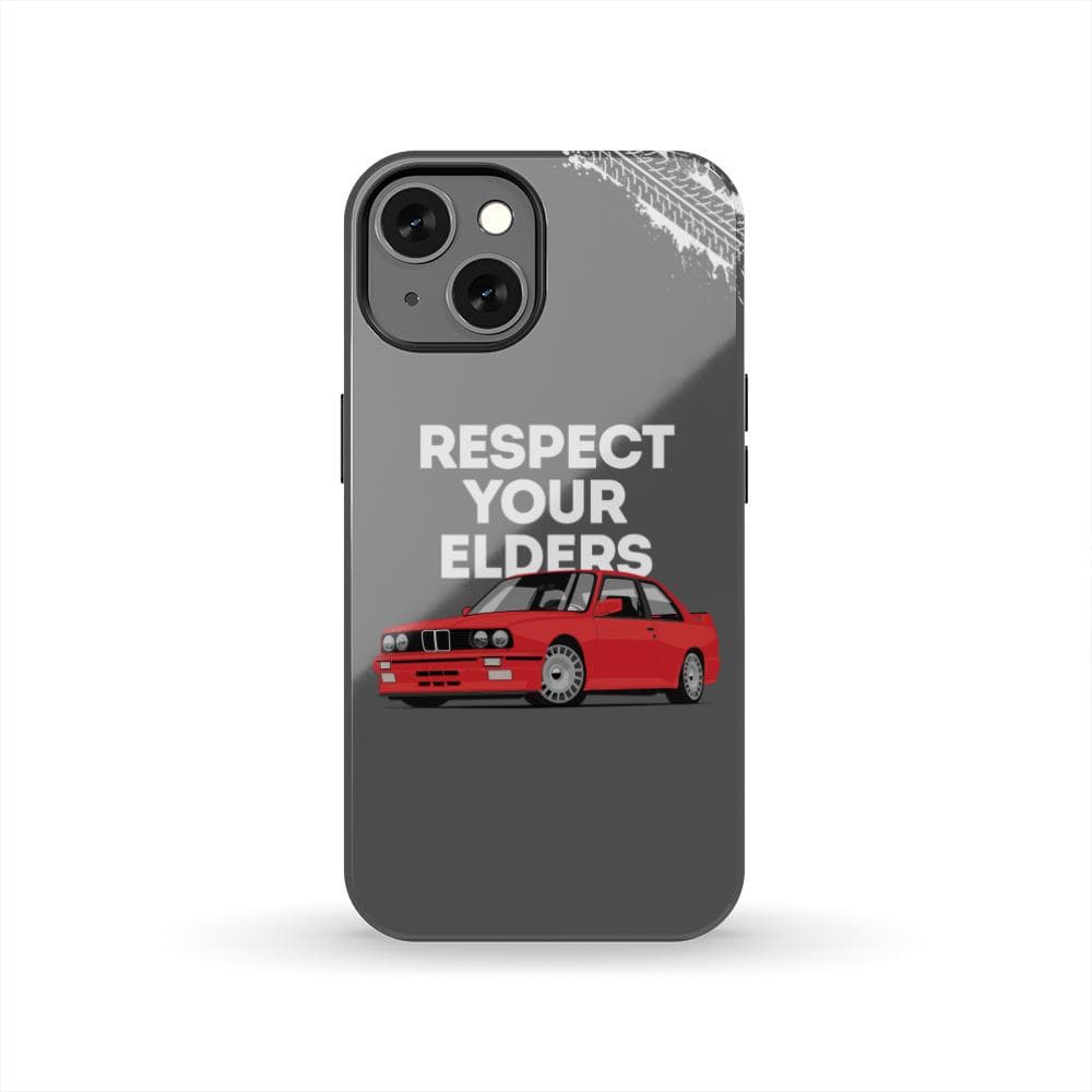E30 M3 Respect Your Elders tough phone case | classic BMW car guy gift