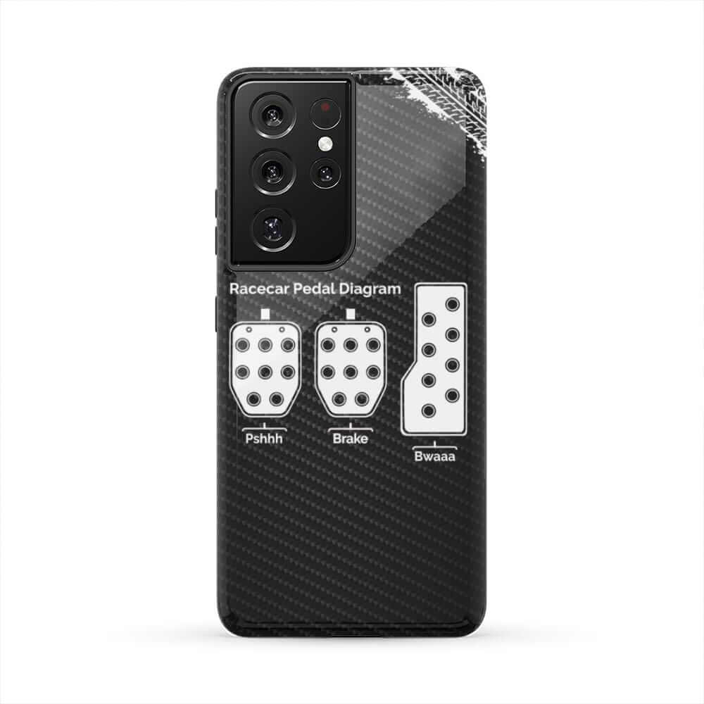 three pedals in a car 3 Pedals Racecar Phone Case