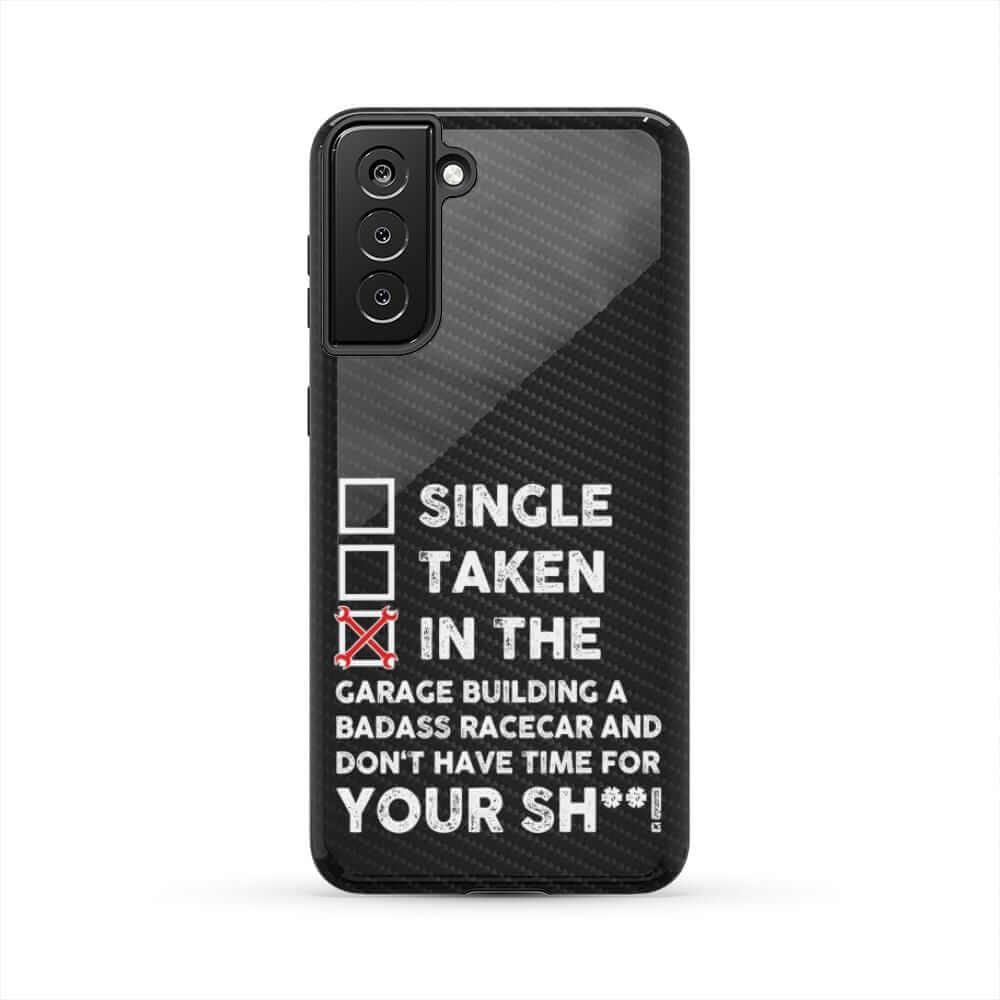 In the Garage Building a Racecar Car Phone Case