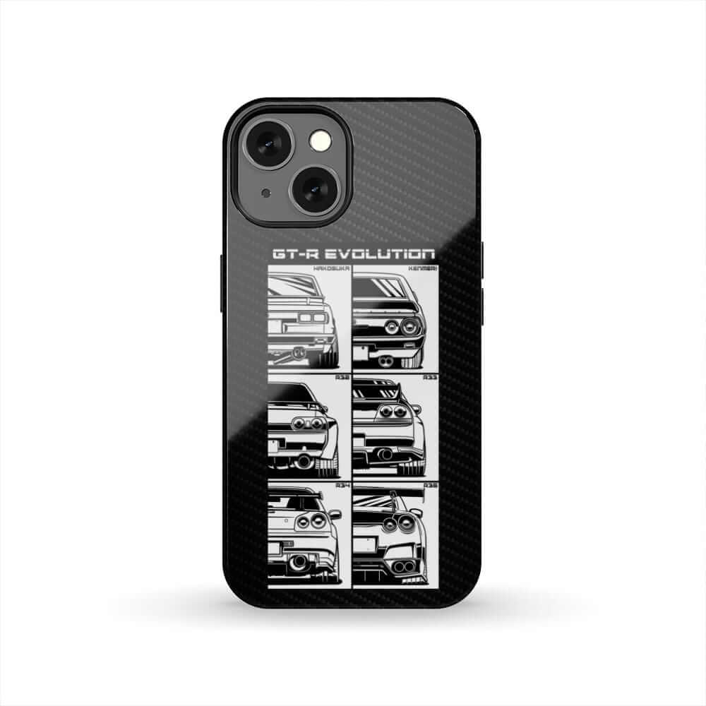 Hakosuka to R35 GTR Evolution tough phone case | Godzilla car guy gift