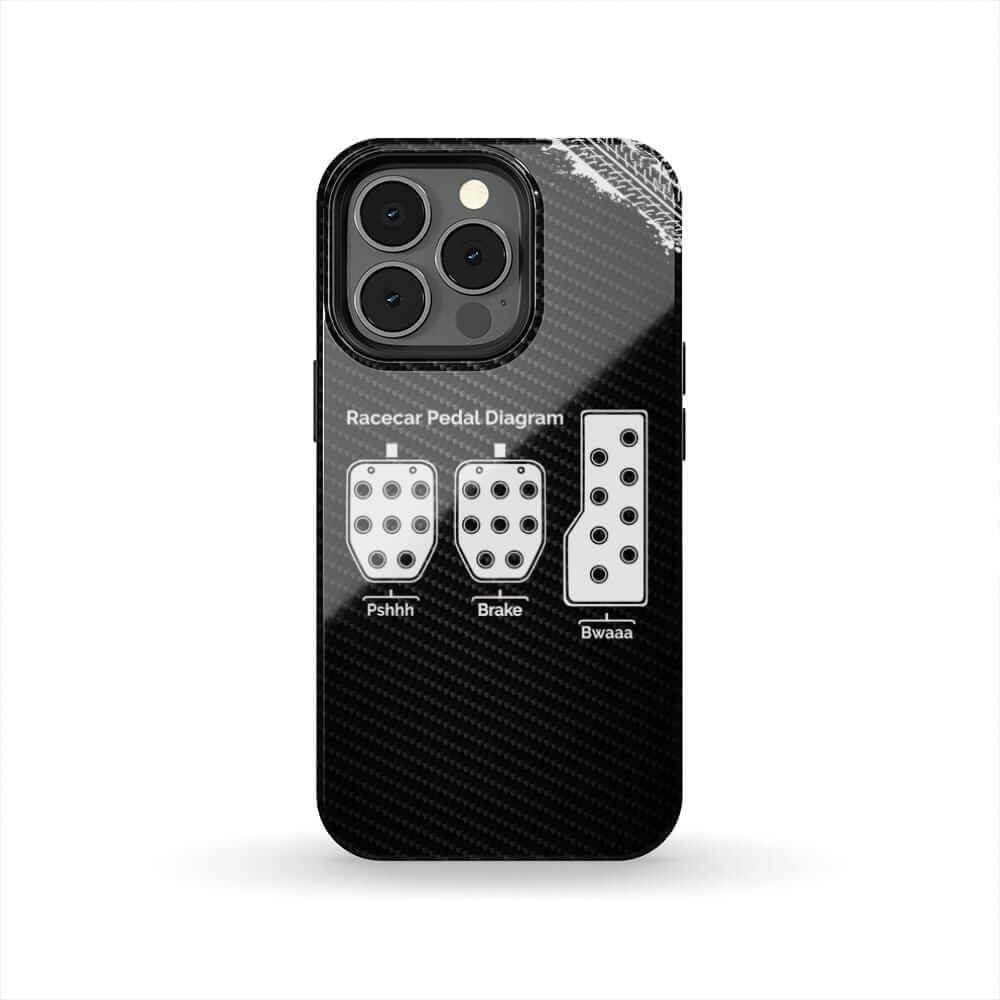 what are the 3 pedals in a car 3 Pedals Racecar Manual Transmission Tough Phone Case | Car Guy Gift