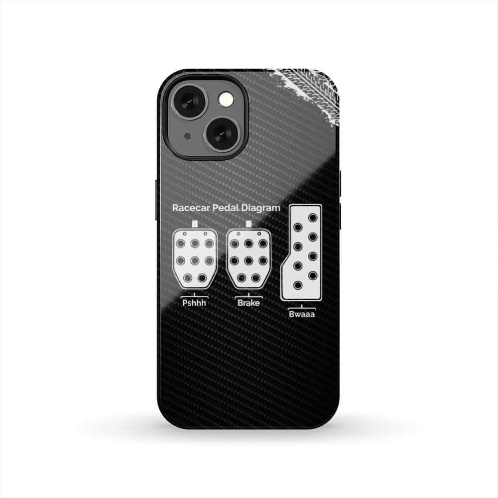 3 Pedals Racecar Manual Transmission tough phone case | funny car guy gift
