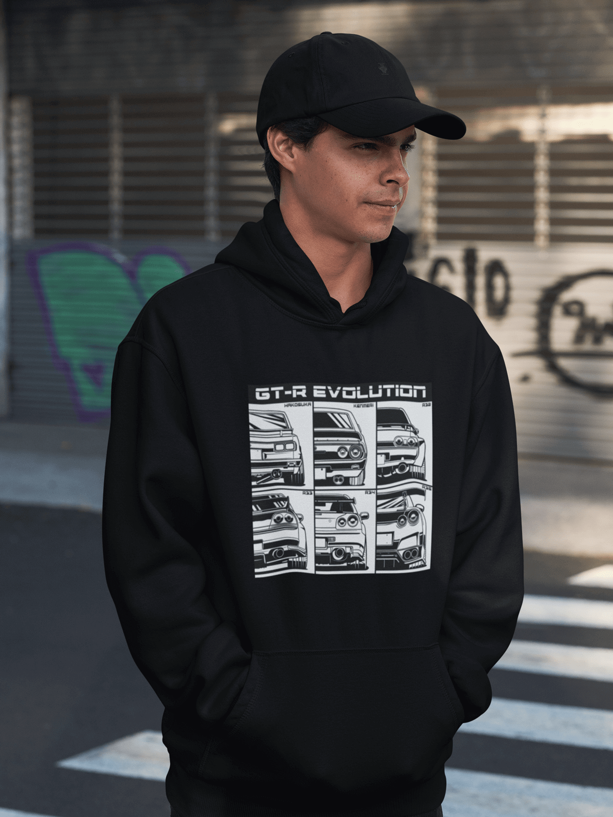 Japanese cars printed on black car hoodie, JDM sweatshirt, car guy gift, car lover, car fan, car enthusiast, petrolhead, JDM lover, boyfriend gift idea
