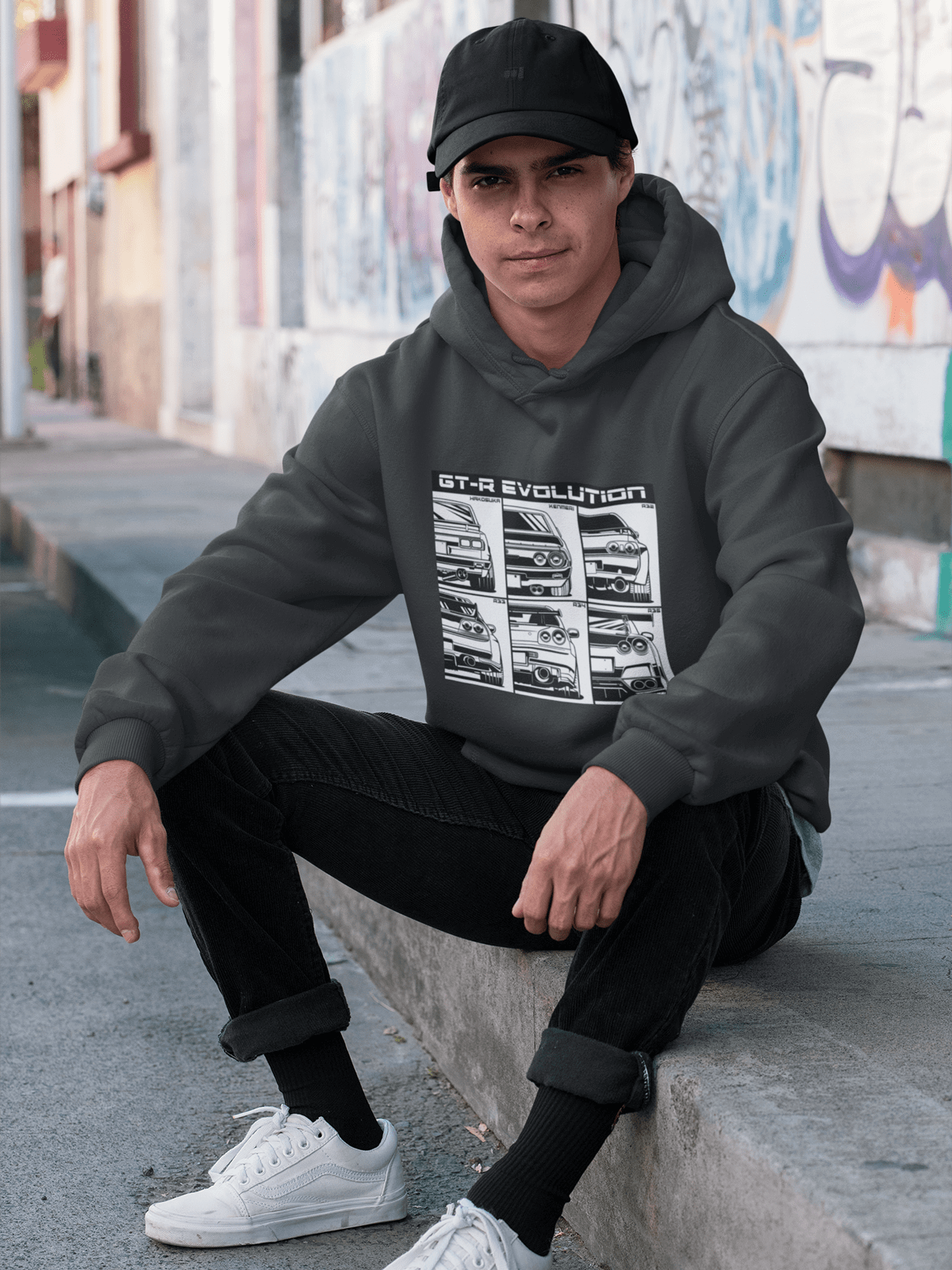 Japanese cars printed on dark grey car hoodie, JDM sweatshirt, car guy gift, car lover, car fan, car enthusiast, petrolhead, JDM lover, boyfriend gift idea