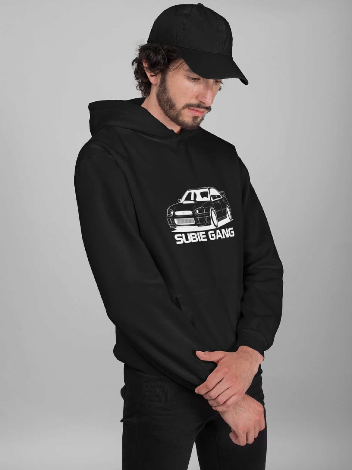 Japanese sports car printed on black car hoodie designed for car lovers, car guys, car enthusiasts, JDM lovers, and petrolheads