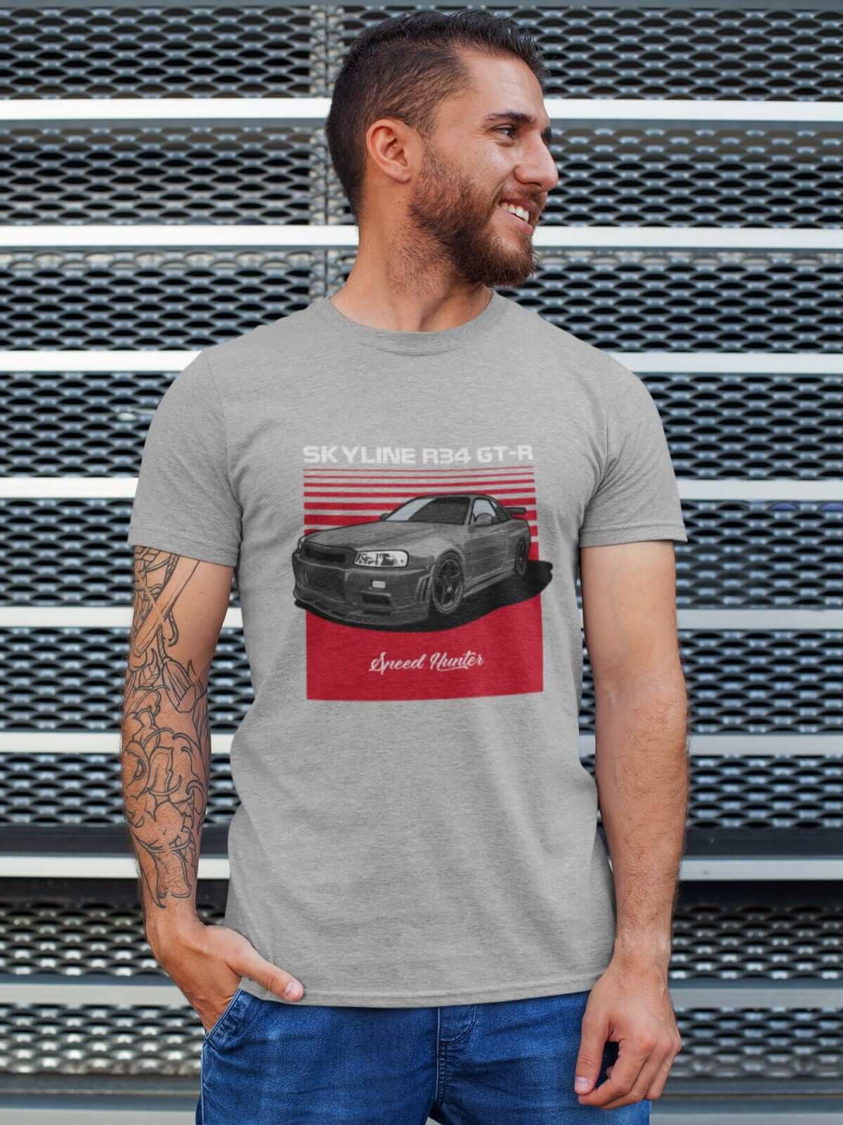 Japanese car printed on athletic heather car t-shirt, jdm tee, car guy gift, car lover present, car-fan, car enthusiast