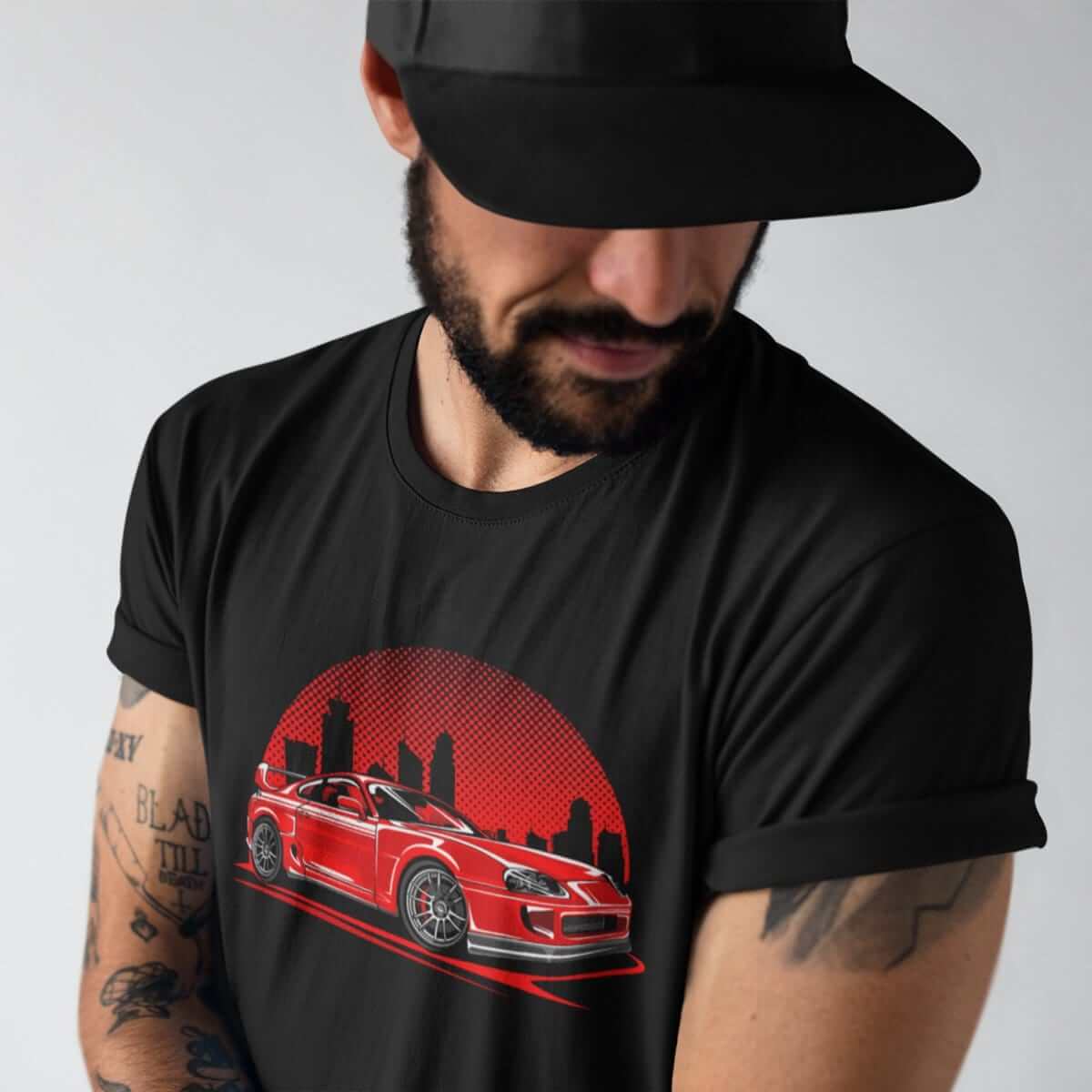 Japanese car printed on black car t-shirt, JDM tee, car guy gift, car lover, car fan, car enthusiast, petrolhead, JDM lover, boyfriend gift idea