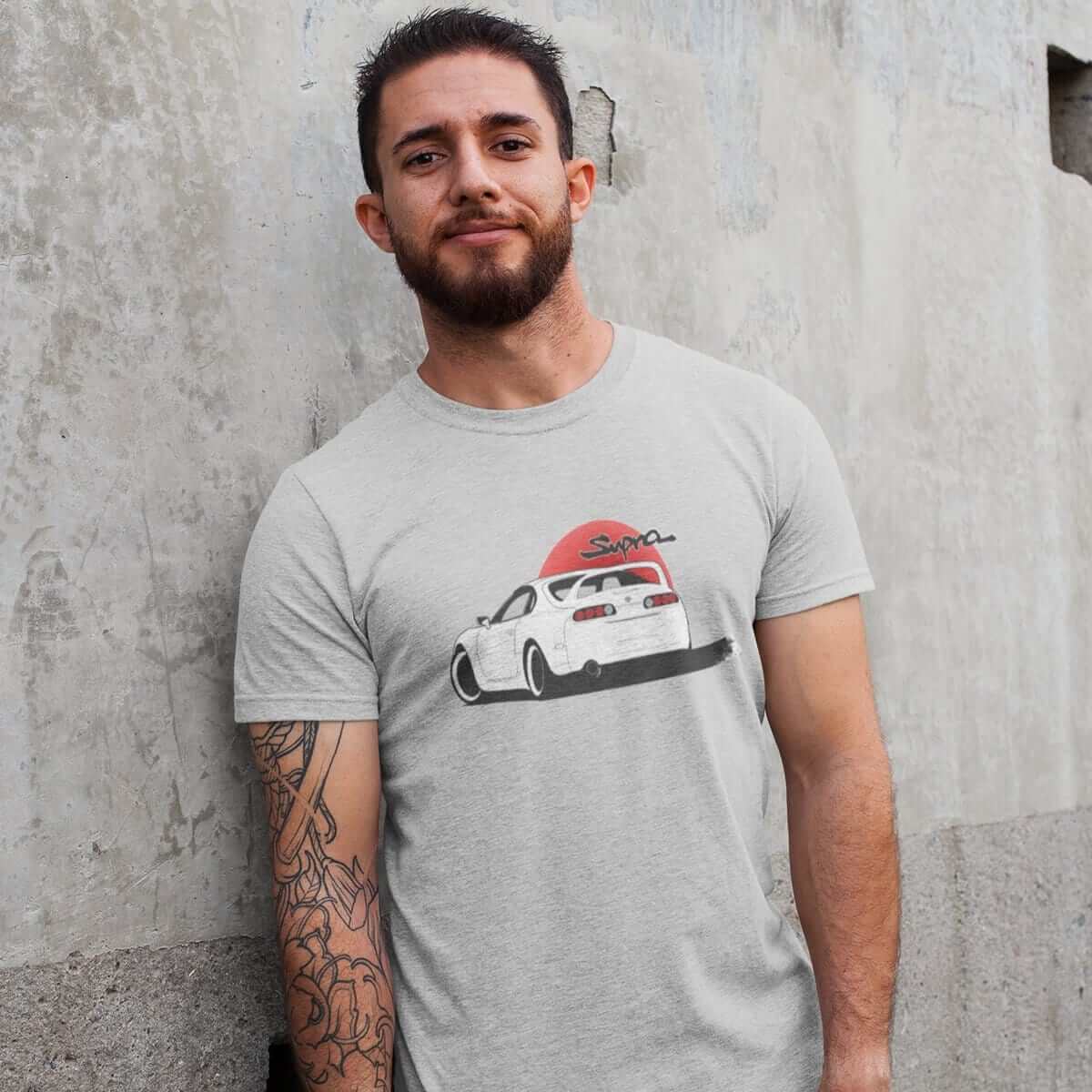Japanese car printed on athletic heather car t-shirt, JDM tee, car guy gift, car lover, car fan, car enthusiast, petrolhead, JDM lover, boyfriend gift idea