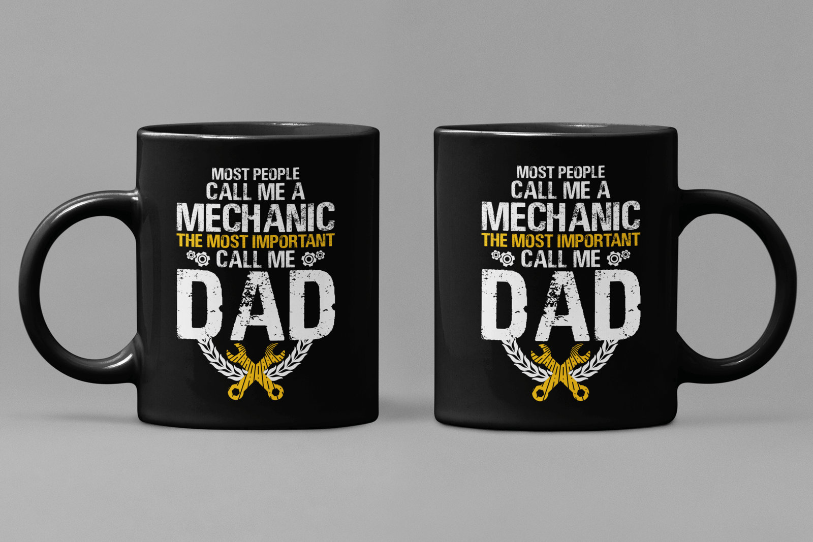 mechanic dad black mug, father's day mechanic mug
