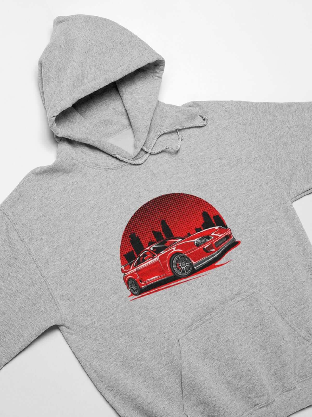 Japanese car printed on athletic heather car hoodie, JDM sweatshirt, car guy gift, car lover, car fan, car enthusiast, petrolhead, JDM lover, boyfriend gift idea