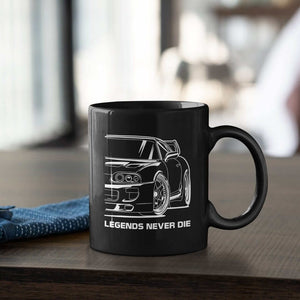 miv supra black car mug, 11oz ceramic coffee mug, car guy gift