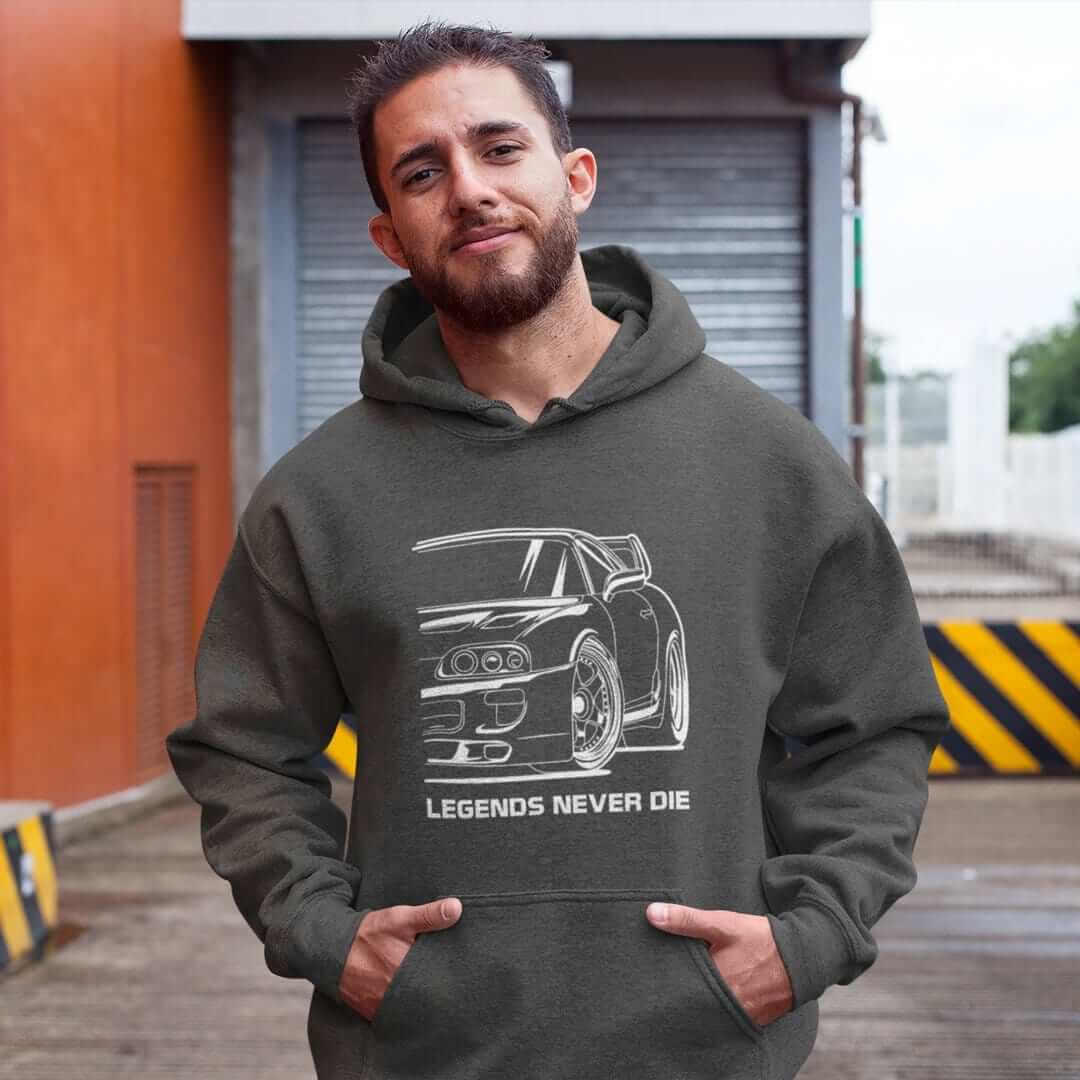 mkiv supra dark heather hoodie, jdm hoodie, car guy hoodie