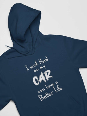 Car Guys navy hoodie with funny text printed on it, JDM sweatshirt, car guy gift, car lover, car fan, car enthusiast, petrolhead, JDM lover, boyfriend gift idea