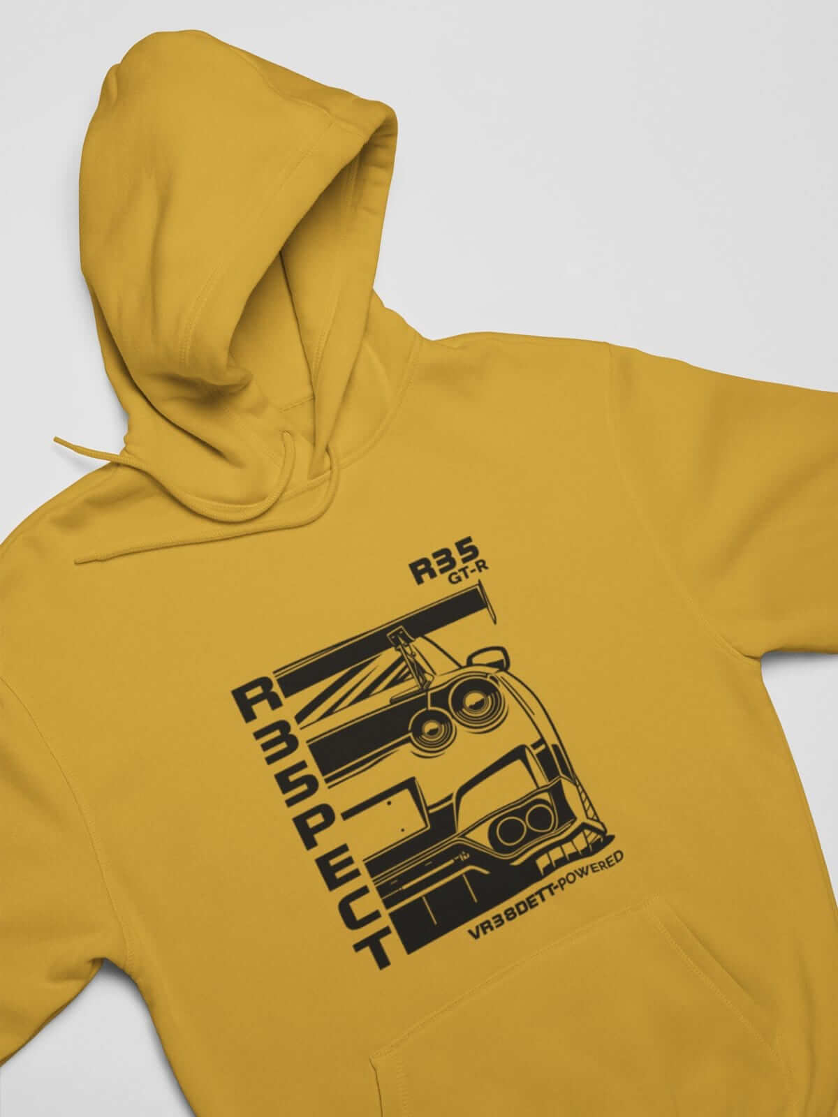Japanese car printed on gold car hoodie, JDM hooded sweatshirt, car guy gift, car lover present, car fan, car enthusiast