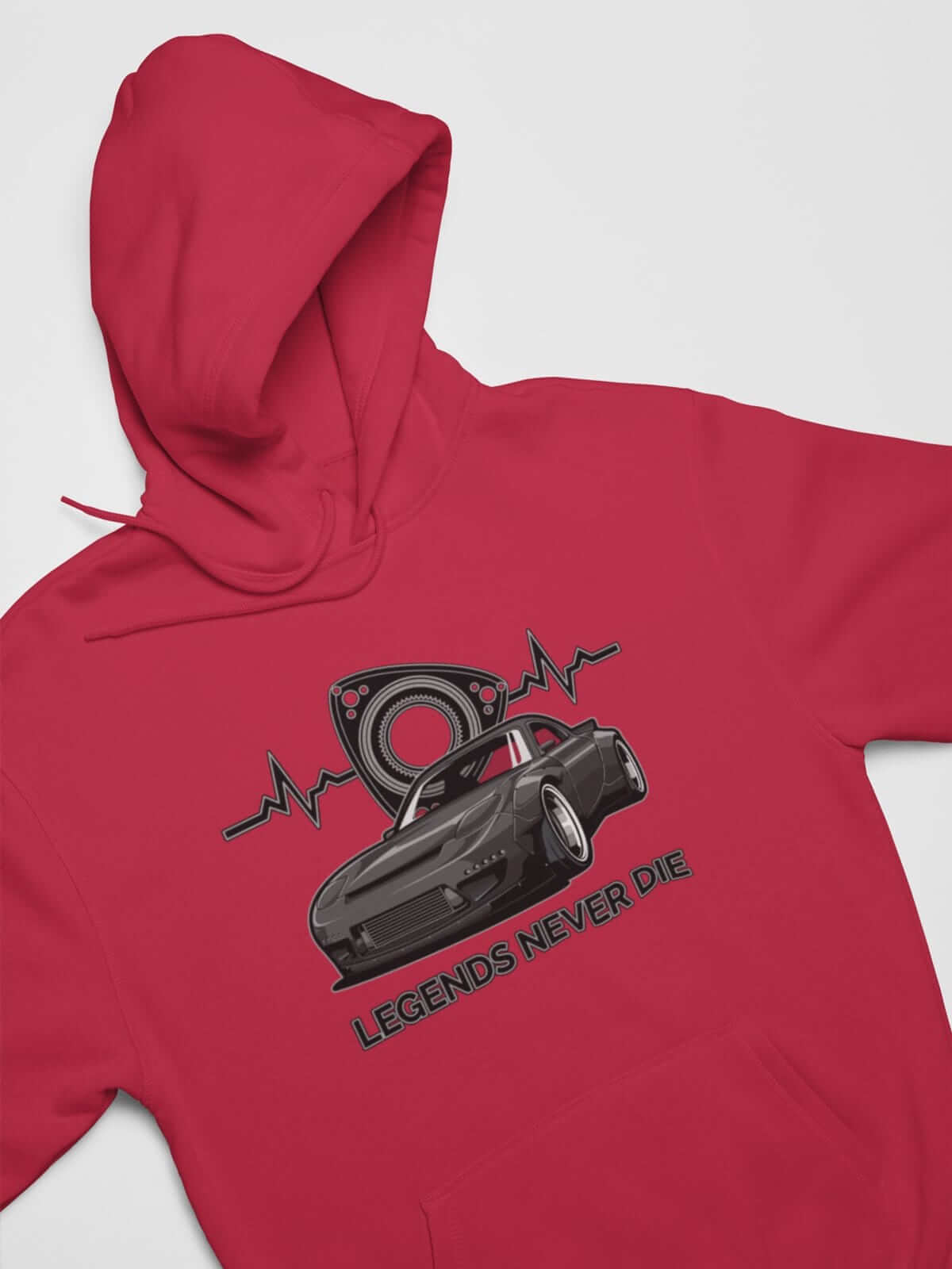 Japanese engine printed on red car hoodie, JDM sweatshirt, car guy gift, car lover, car fan, car enthusiast, petrolhead, JDM lover, boyfriend gift idea