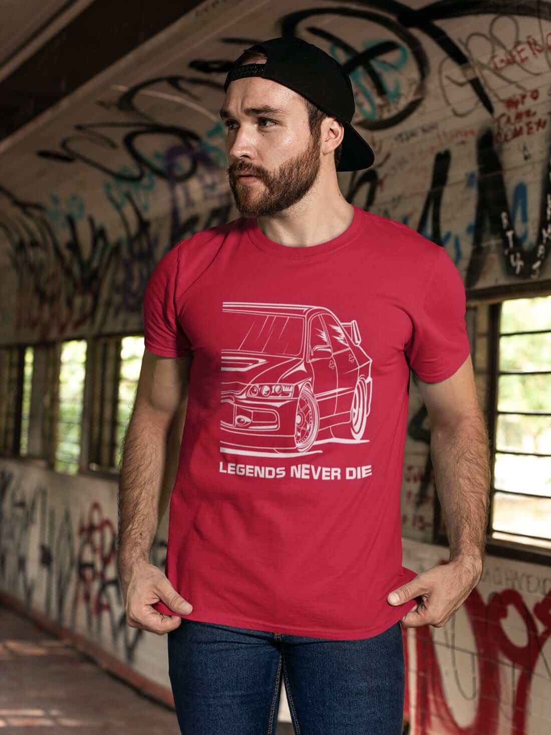 Japanese car printed on red car t-shirt, JDM tee, car guy gift, car lover, car fan, car enthusiast, petrolhead, JDM lover, boyfriend gift idea