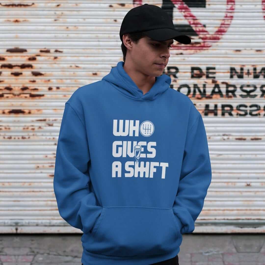 Royal who gives a shift car hoodie, car guys gift, car clothing