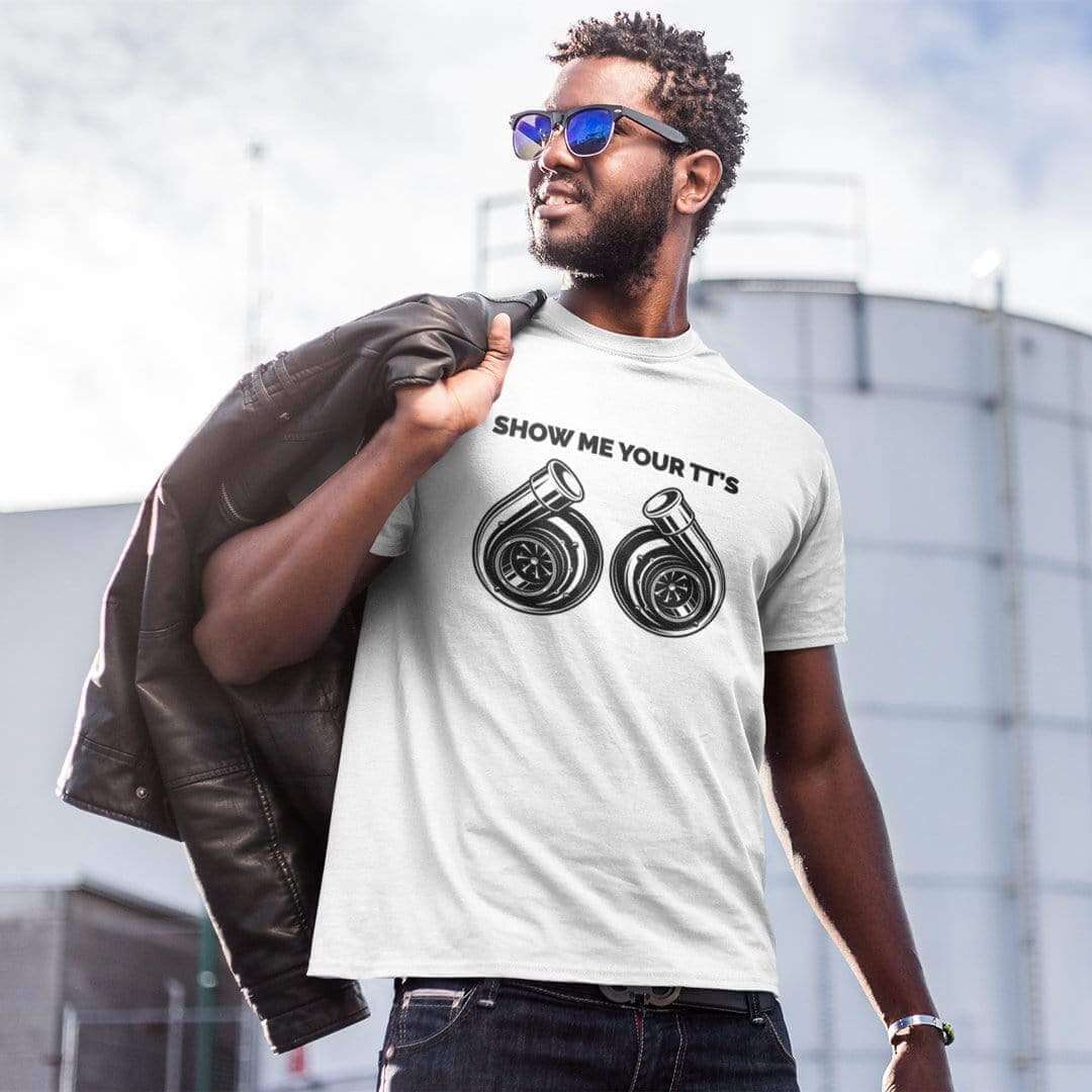 funny white t-shirt for car guys, car t-shirt for car lovers, turbo, jdm t-shirt