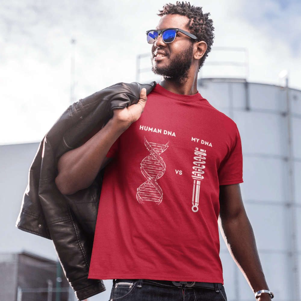 a petrolhead with red funny car guys dna car tshirt, car guys, car fans, car lovers, car enthusiasts, automotive tshirt, awesome men's gift idea