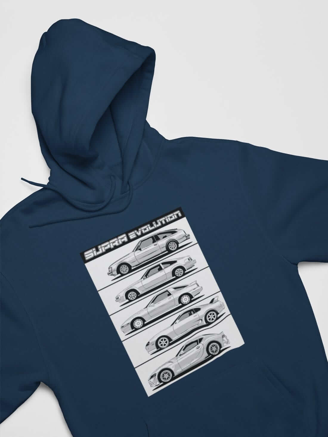 supra evolution hoodie in navy blue, jdm hoodie