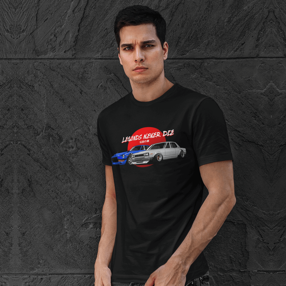 Japanese cars printed on black car t-shirt, JDM tee, car guy gift, car lover, car fan, car enthusiast, petrolhead, JDM lover, boyfriend gift idea