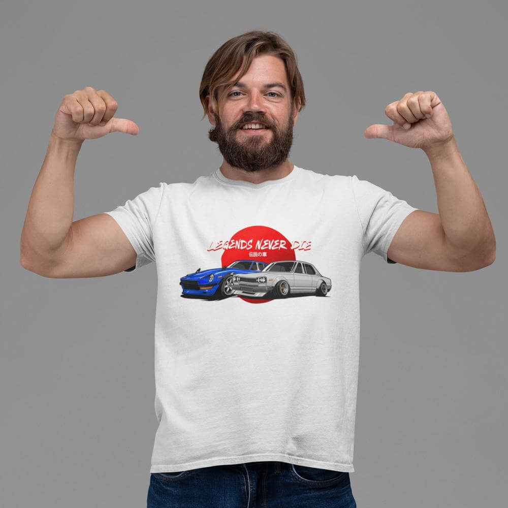 Japanese cars printed on white car t-shirt, JDM tee, car guy gift, car lover, car fan, car enthusiast, petrolhead, JDM lover, boyfriend gift idea