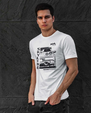 white-nissan-skyline-gtr-r34-t-shirt-made-for-JDM-enthusiasts