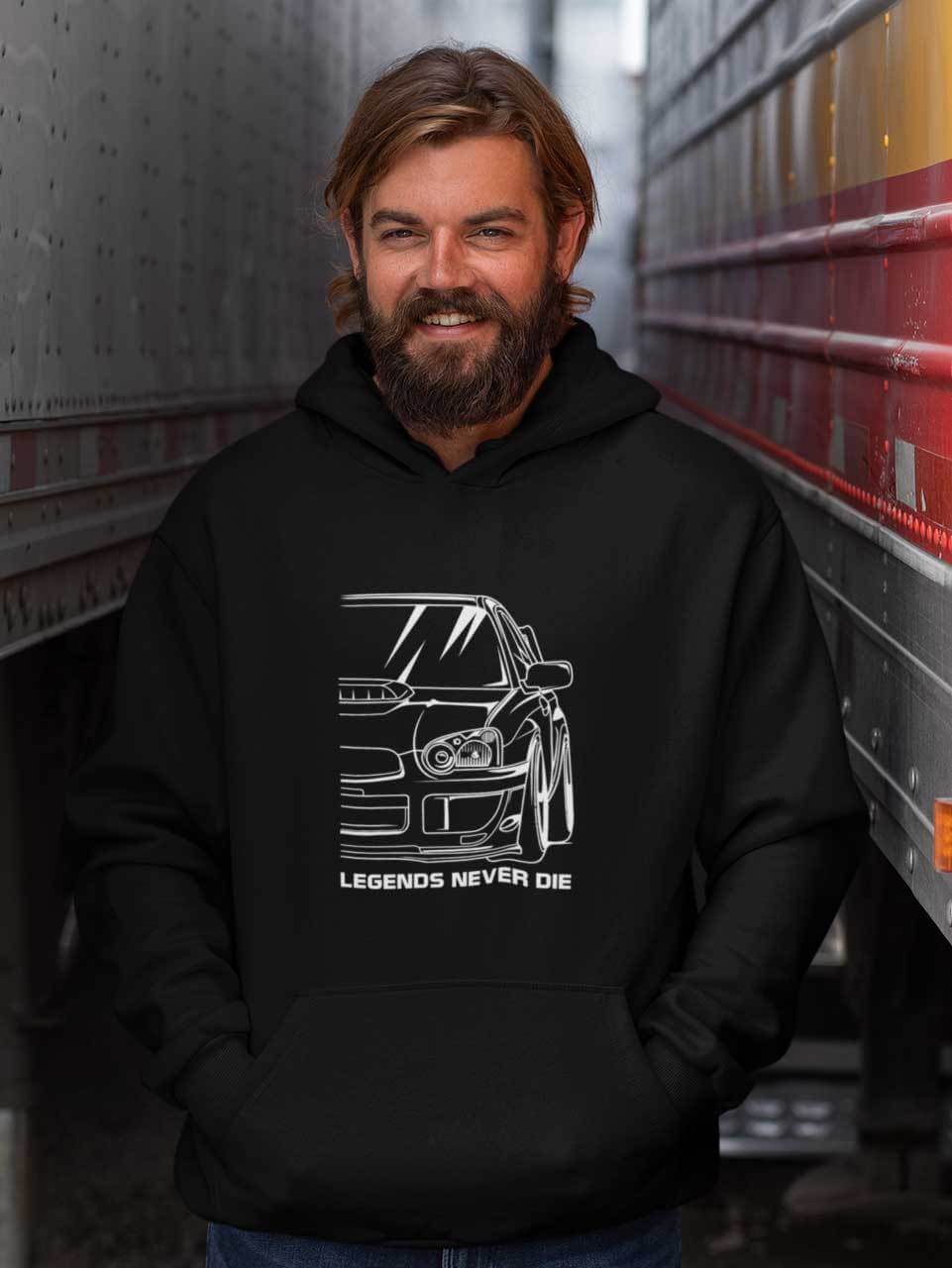 Japanese sports car printed on black car hoodie designed for car lovers, car guys, car enthusiasts, JDM lovers, and petrolheads